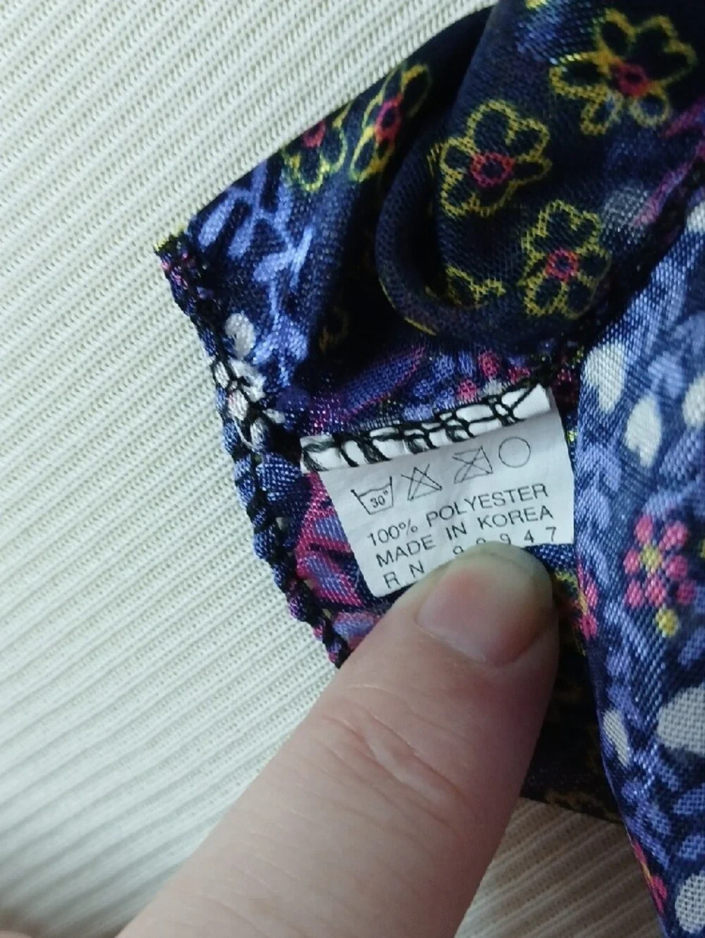 Sheer Floral Patchwork Scarf in Navy, Purple and Pink